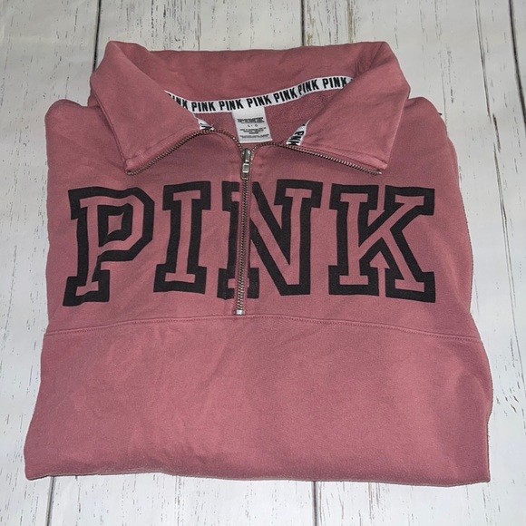 PINK Victoria's Secret Sweaters - PINK Quarter Zip up Sweater